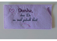Stickdatei - ITH Schokohülle "Danke, dass Du an mich gedacht hast" christlich